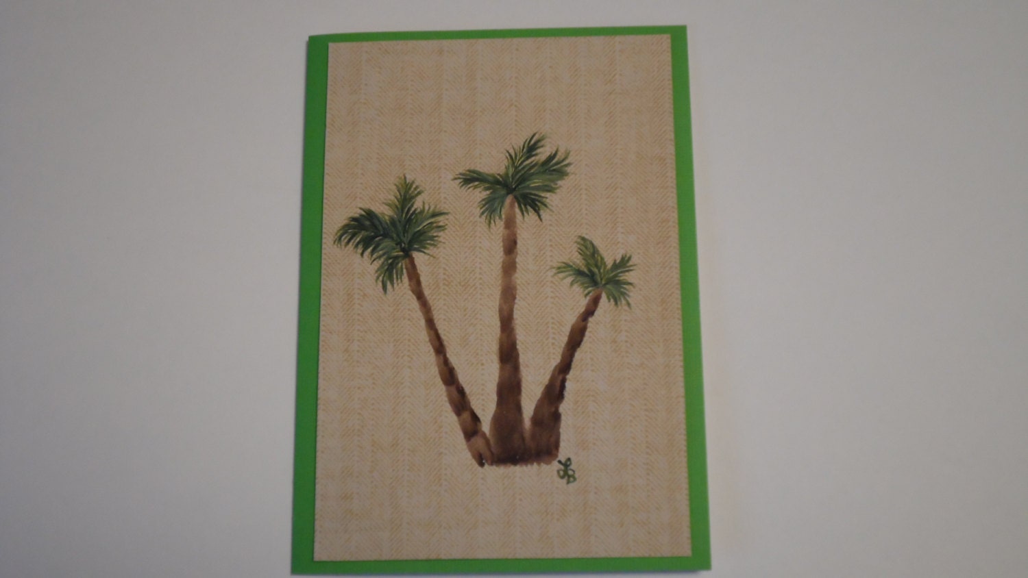 Palm Trees Card Hand Painted Palm Trees Card