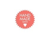 Handmade With Heart Rubber Stamp (Wood Mounted), Petite Starburst Design