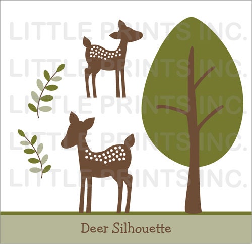 Woodland Baby Deer Forest Clip Art INSTANT DOWNLOAD Il_170x135