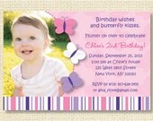 Spring Pink Butterfly Printable Birthday Invitation Il_170x135