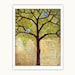 Art Wall Decor Print of Birds Tree Boughs in Leaf Cheerful Bluebirds