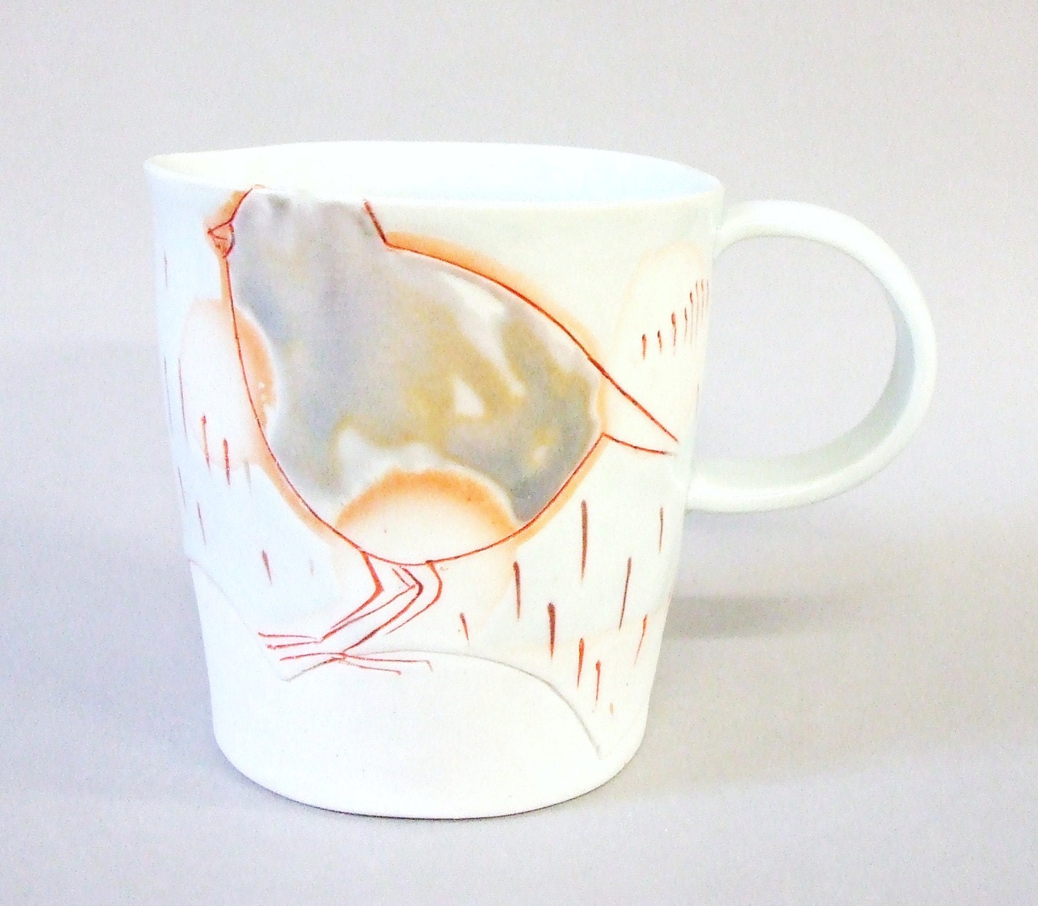 porcelain cup with translucent bottom