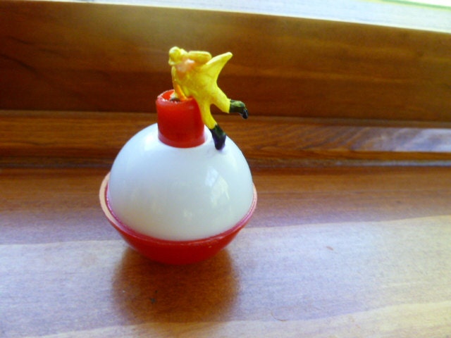 Gone Fishing  HO Scale  Model Train Figure  on 1.5 inch Bobber Perfect for Planter or Terrariums