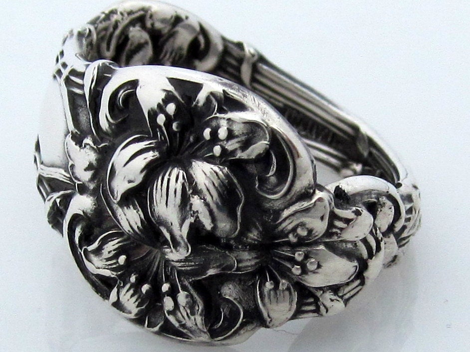 Sterling Spoon Ring Orange Blossom Size 3 To 8.5