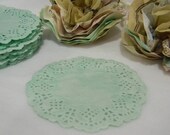 Shabby chic inspired Hand dyed paper doilies