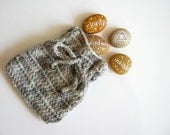 Hand Painted Mantra Stones with Crocheted Pouch for Clarity, Wisdom, and Insight