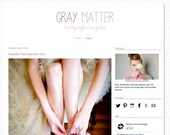 Premade Blogger Template Simple Simon - Gray Matter