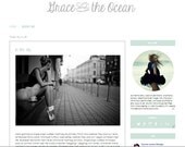 Premade Blogger Template Blog Design Grace and the Ocean