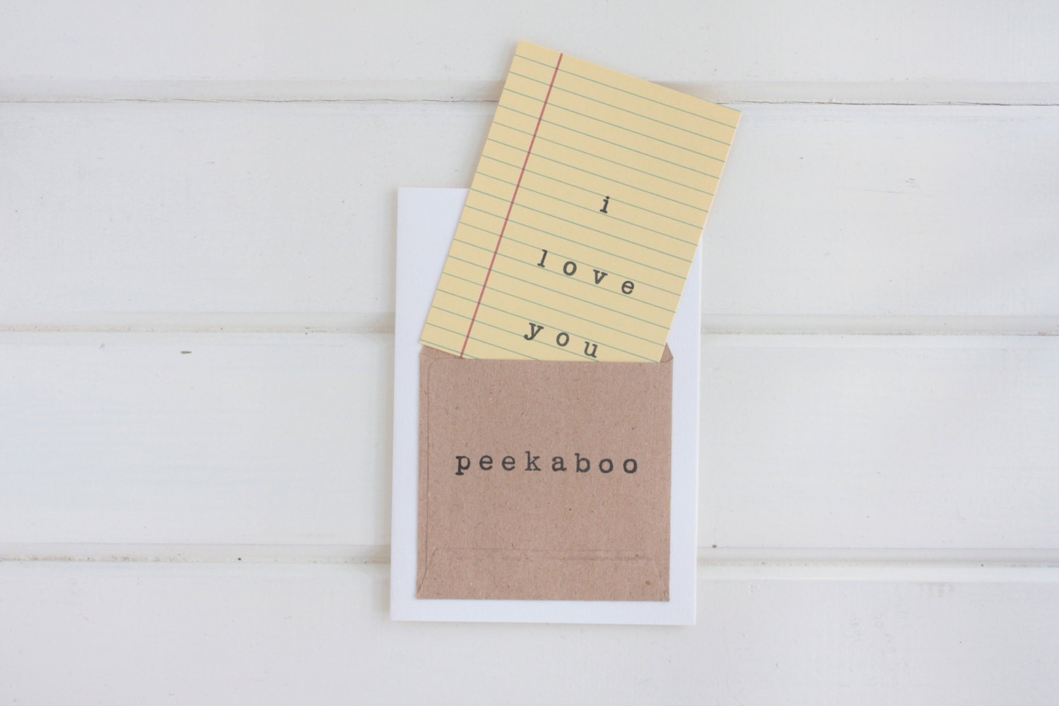 Peekaboo I Love You- Pocket Library Card