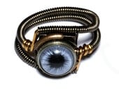 Steampunk Jewelry - RING - Blue taxidermy glass eye - Size 11.5 ONLY