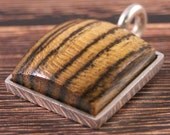 Wooden Pendant: Mexican Bocote in Sterling Silver Bezel (PE-001)