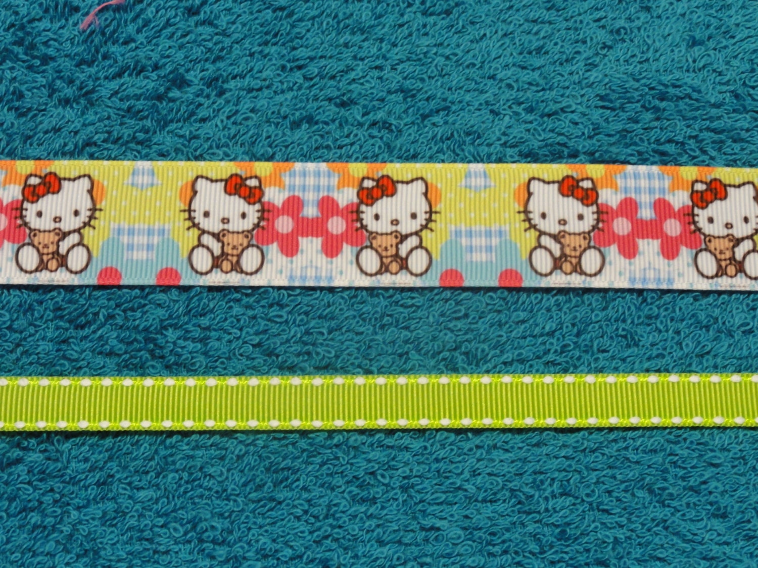 Hello Kitty   on Aqua    Big Hooded Towel
