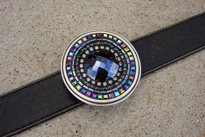 STUDIO 54-woman's mosaic belt buckle