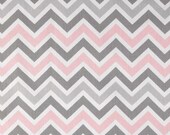 ZIGZAG TABLE RUNNER  - Zigzag pink, grey and white Zoom chevron decor wedding bridal