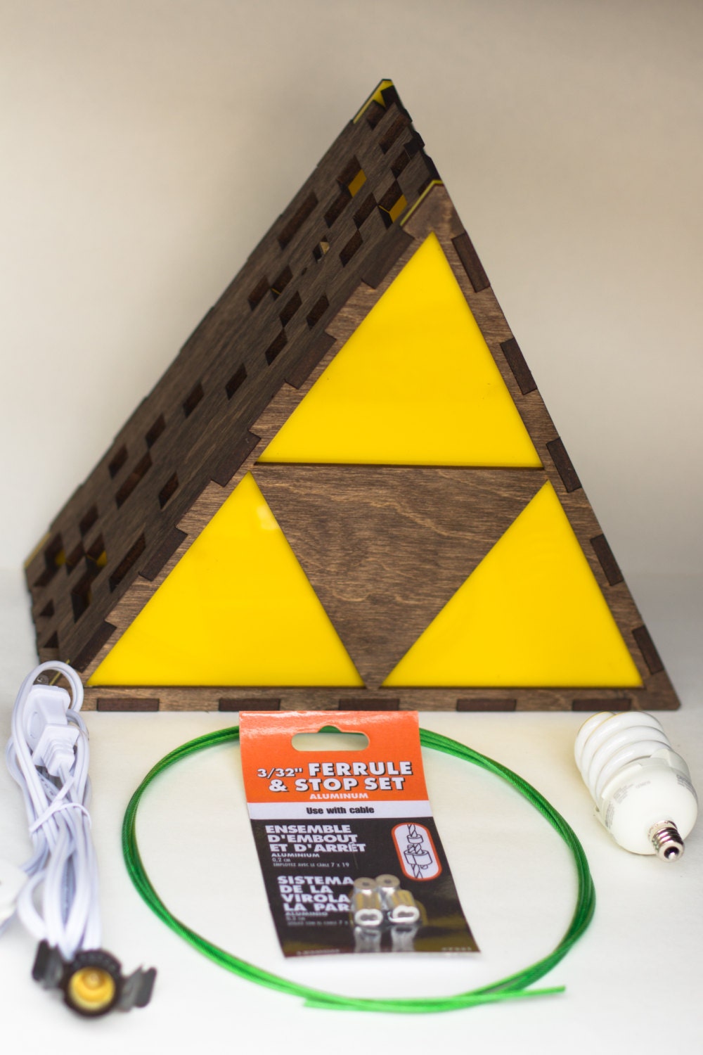 Zelda Triforce Lamp - Original - Hanging or End Table
