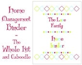 Home Management Binder - The Whole Kit and Caboodle - 52 Printable Pages