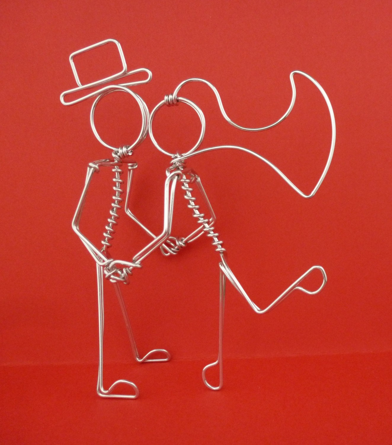 S.W.A.K. Small Couple Kissing Wedding Cake Topper