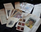 Ephemera of The Arts-Paper Lot-Lrg 100 Pgs-Vintage Paper-Altered Art-Mixed Media-Collage-Art Journals-ATC's-Resin Jewelry-Art Projects