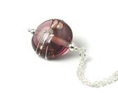 Simplicity Lampwork Glass and Sterling Silver Necklace - UK SRA