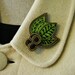 Felt and zipper leaf brooch