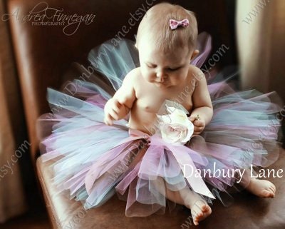 Pink Baby Tutu, Birthday princess dress up for girls, choose any size 0,3,6,9,12,18, 24 months -TRIPLE CHOCOLATE SPRINKLES