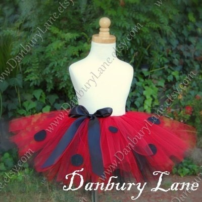 Ladybug Tutu for Toddler girls, Birthday or Halloween costume skirt in your color choice, choose size 2t, 3t, or 4t -LITTLE LOLA LADYBUG