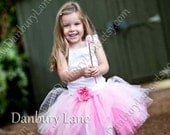 Pink Rose Garden Tutu only, for Toddler Girls, Halloween Fairy costume skirt, sizes 2t, 3t, or 4t -PRETTY IN PINK