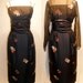 1950's Silk FLORAL Print Ruched Wiggle Dress Silk Chiffon Bolero Vintage 50's Daisy Appliques Couture Bombshell Party Dress Set