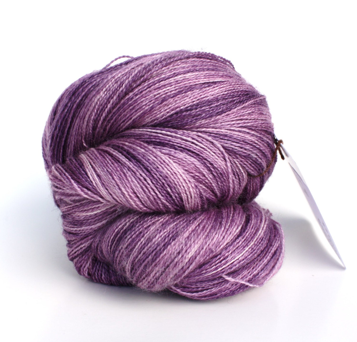 Iris--hand dyed lace weight yarn, merino and silk, (875yds/100gm)