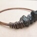 Rustic Bangle Bracelet Raw Black Tourmaline Bracelet Wire Wrap Jewelry DanielleRoseBean Hammered Copper Bangle Bracelet