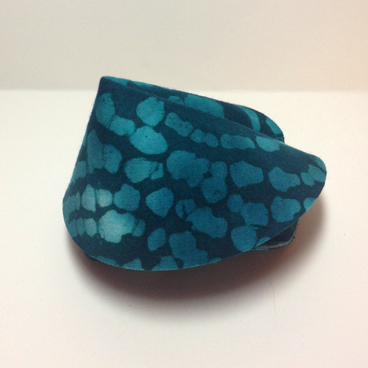 Blue Fabric Fortune Cookie.  Gift or favor.  Personalized.  Teal batik.