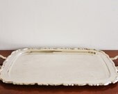 Vintage Heavy Silver Plated Oneida tray with handles