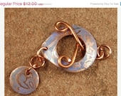 On Sale Etched Copper Metal Toggle, Opal Lavender 624 by CC Design