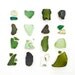 Green Sea Glass and Beach China - 20 x 20 Fine Art Beachcombing Photograph