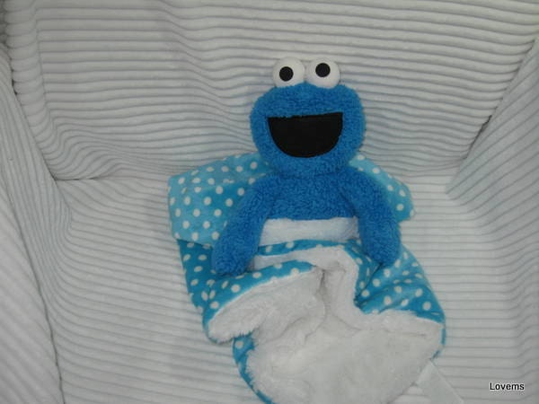 Security Blanket, Baby Blanket, Lovie,  - Xtra large  Cookie Monster