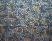 Asian Green Gold Leaves Fabric - Kona Bay 1998 -  1/2 yard only