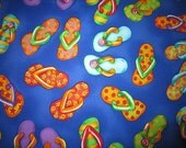 Large Flip Flops Fabric - Bright Cheery Colors- Robert Kaufman