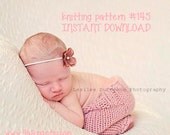 Newborn Pants (3 lengths) & Kitten Hat Photo Prop Knitting Pattern, PDF 145 -- INSTANT DOWNLOAD -- Over 16,000 patterns sold -- Easy