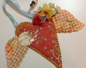 Winged Paper Heart Hanging