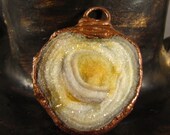 Copper Electroplated Drusy Druzy Pendant