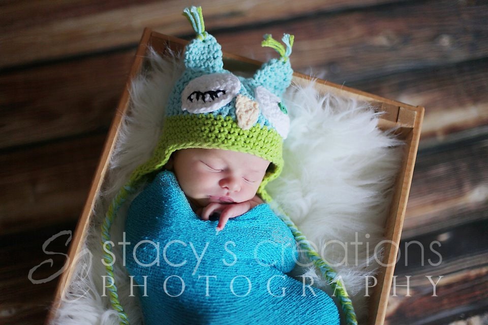 Crochet Baby Hat, Boy Owl Hat, Baby Boy Hat, Crochet Owl Hat, Newborn Owl Hat, Infant Owl Hat, Baby Animal Hat, Blue, Green, Winking Owl