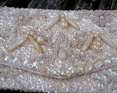 VINTAGE beaded envelope purse clutch Hong Kong, sequins and beads, wedding, gift guide