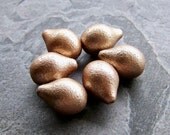 Sale-See Store Announcement-Vintage Beads-Vintage Pearls-Vintage Lucite Bead-Vintage Lucite Textured Champagne Pearl Drops-6
