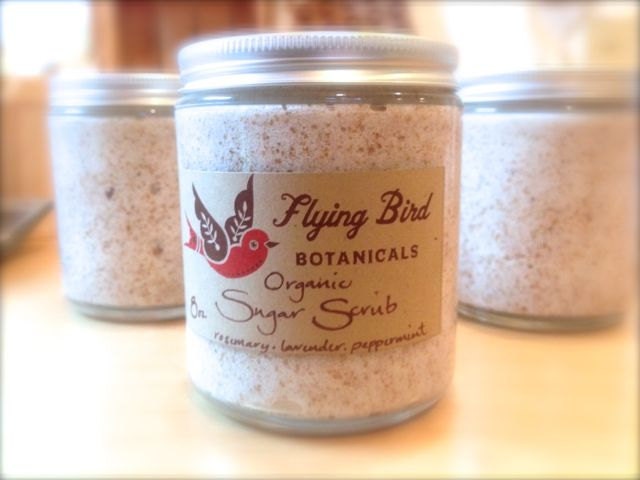 organic rosemary lavender peppermint sugar scrub