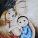 Divine Intervention - Archival 12x12 signed motherhood art print from an acrylic painting by Katie m. Berggren