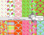 Digital Download Scrapbooking Sugar Belle Paisley Pastels