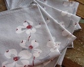 Vintage Wilendur Grey Dogwood Cotton Napkin