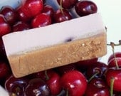 Sale - Cherry Crumble Soap -  Cherry Soap with Yogurt Oatmeal and Brown Sugar, Bakery Sugar Scrub Soap  - Take 40% Off Total Order