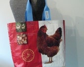 Recycled Chicken Feed Tote Bag