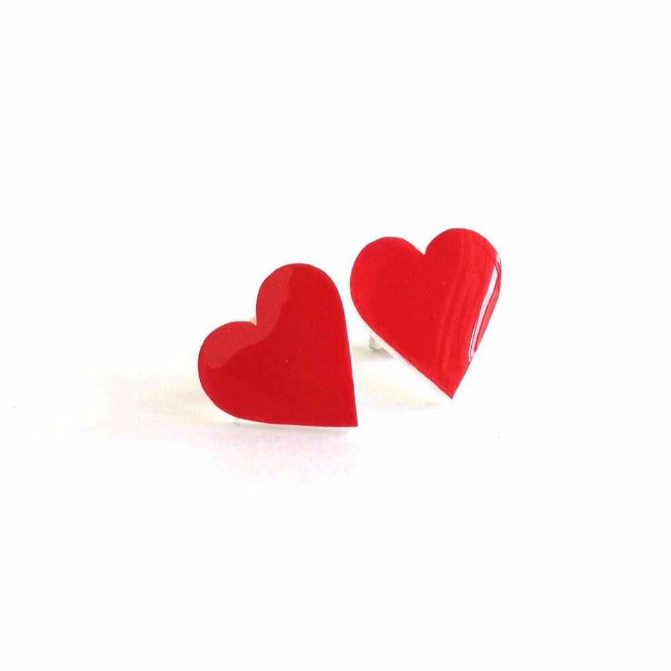 Red Heart Earrings